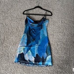 Princess Polly Blue and Black Mini Dress Size 4